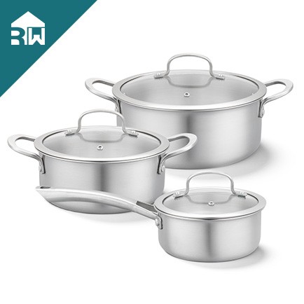 6 PCS TRIPLY COOKWARE SET